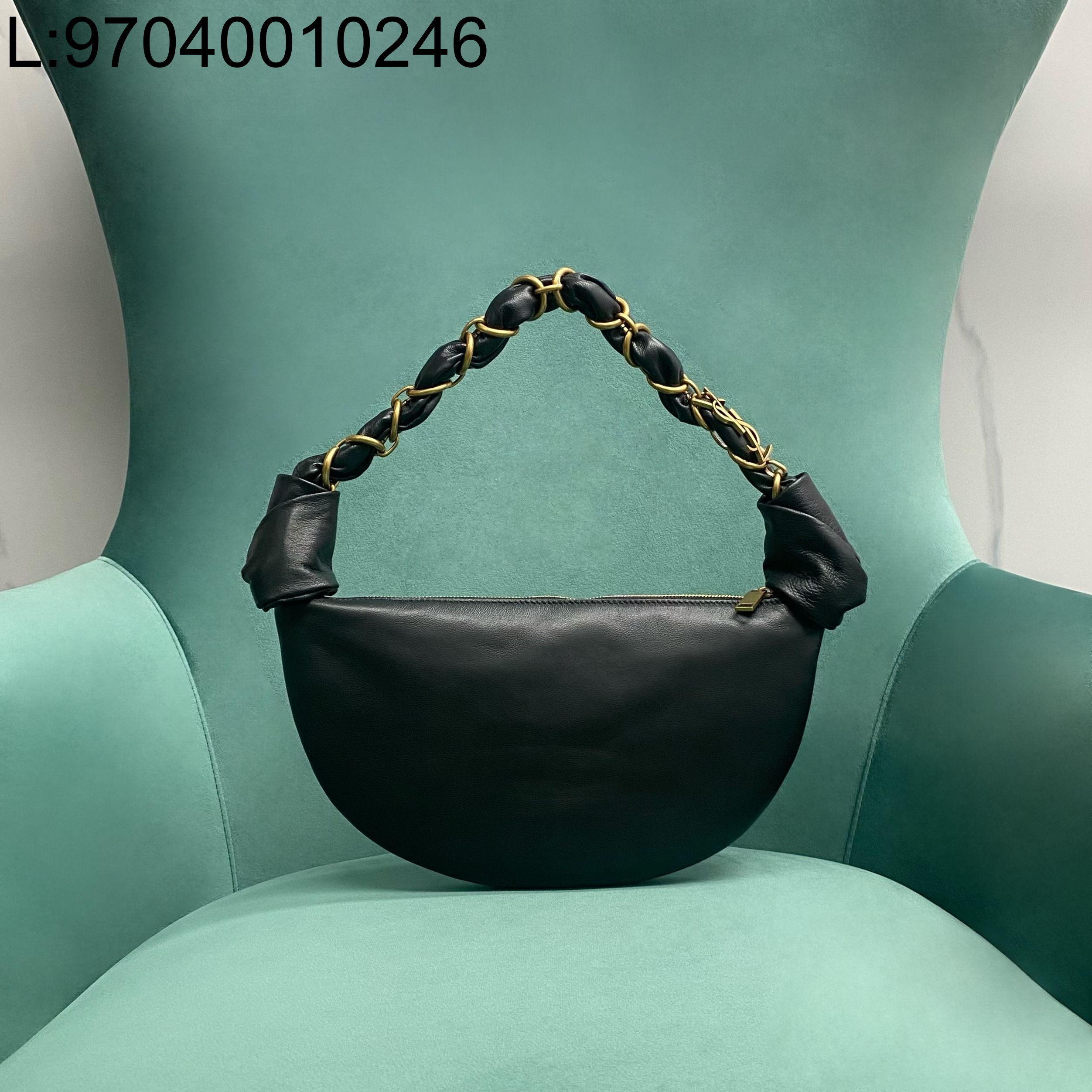 Pomegrante 생로랑 아말리아 호보 램스킨 블랙 스몰 862558 19*13*10cm