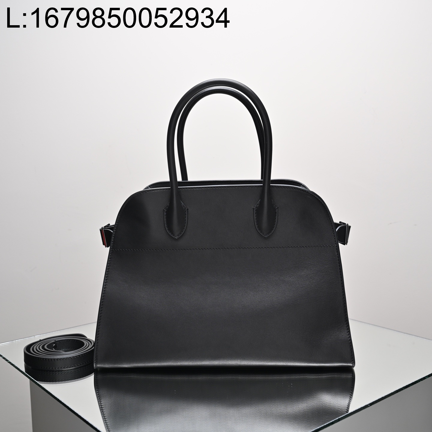 [켄달공장] 더 로우 마고 12 레더 백 블랙 실버 30.5*23*19cm