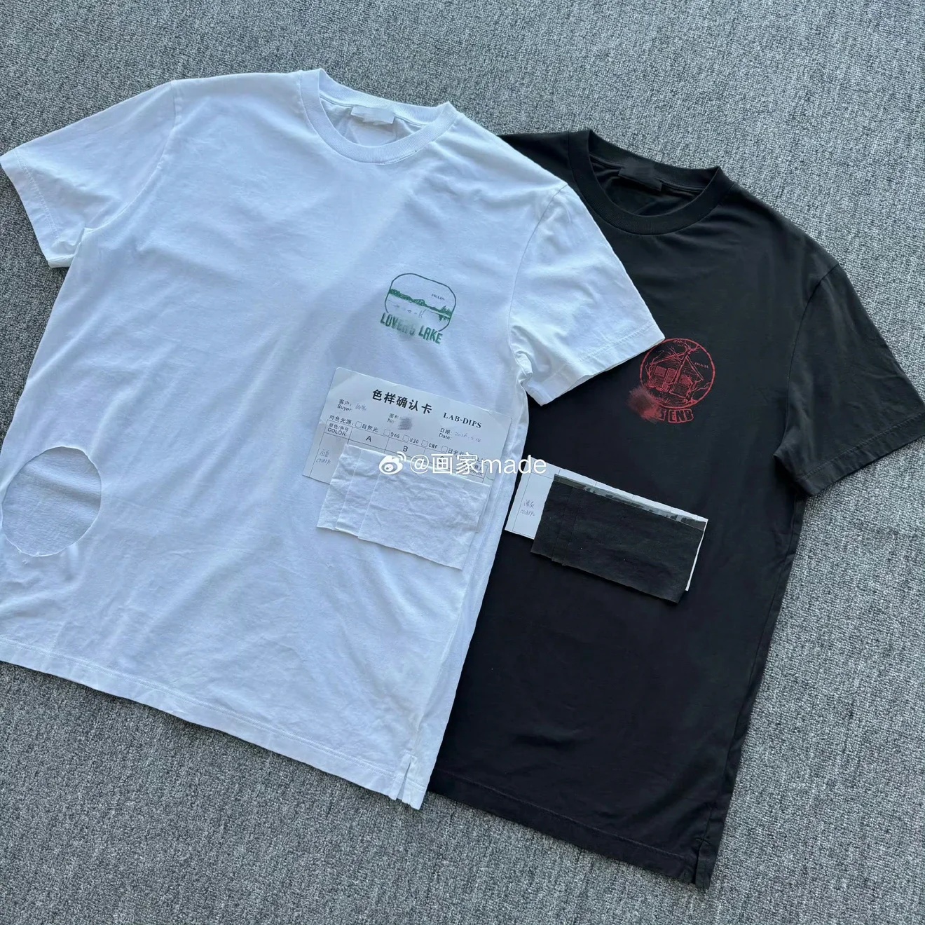 [화가셀러] Prada 프라다 26SS 화이트 프린트 반팔 티셔츠